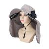 Solar Fan Hat Multifunctional Rain Proof Neck Flap Adjustable Air Volume Fishing Hat with Solar Fan