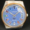 VINTAGE CITIZEN AUTOMATIC 8200 JAPAN MENS BLUE COLOR DIAL WATCH a709310-1