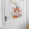 Self Adhesive Wall Stickers with Cute Cat Flowers and Birds Peel and Stick Removable Vinyl Decals for Home Decor