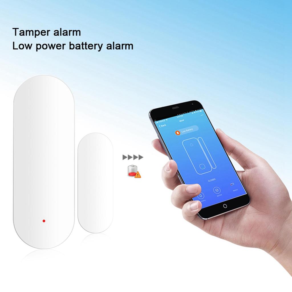 Smart WiFi Door Window Open Closed Sensor Detectors Voice Control for Google Home for Tuya