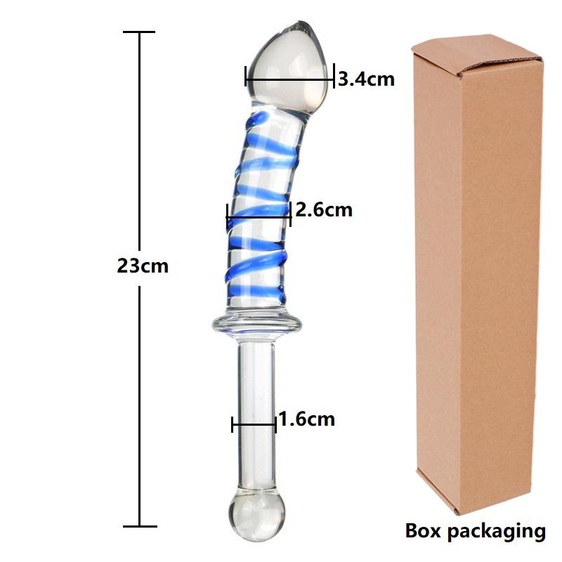 Dildo-uri din Sticlă de Cristal Dildo Realist Mărgele de Sticlă Penis Plug Anal pentru Punct G Jucării Sexuale Erotice pentru Femei Cupluri Adulți