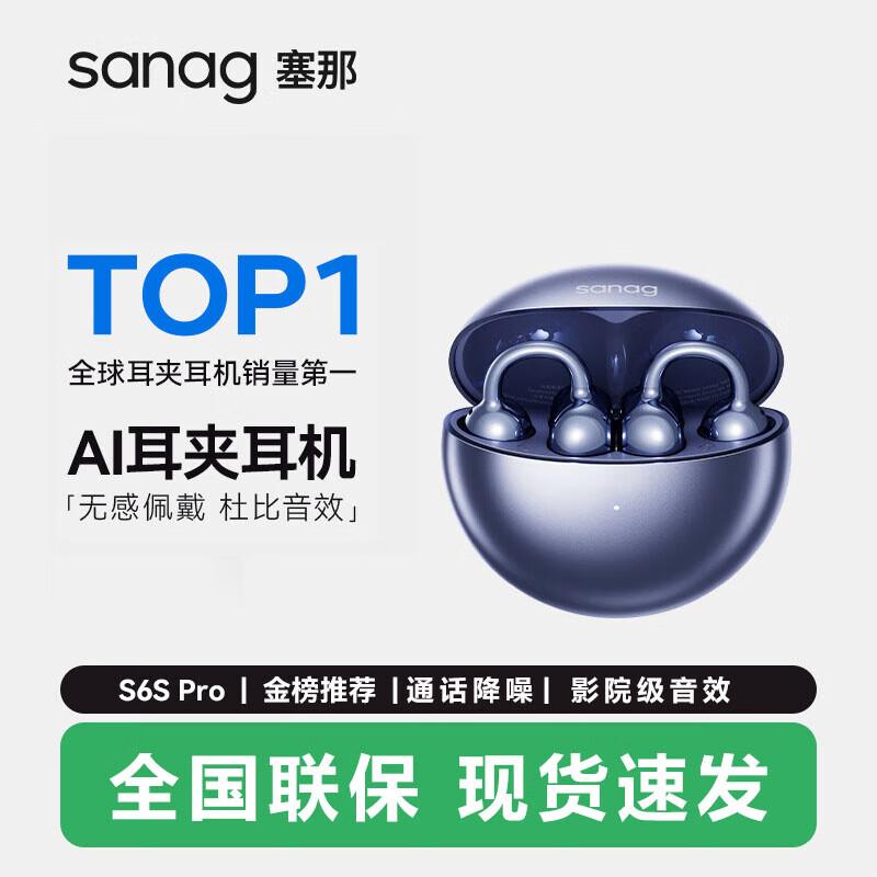 Sena S6S Pro AI Bluetooth Ear-Clip Sport Headphones