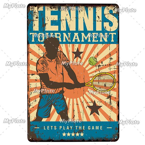 Soccer Metal Sign Vintage Plaque Tin Sign Wall Decor For Home Bar Pub Club Plate Crafts Art Poster Gift Sport Tennis Poster