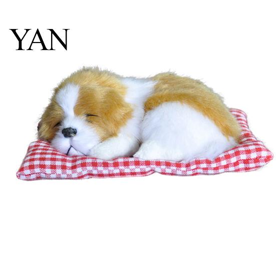 Cute Simulation Sleeping Puppy Dog Doll Toy with Sound Kid Decoration Gift