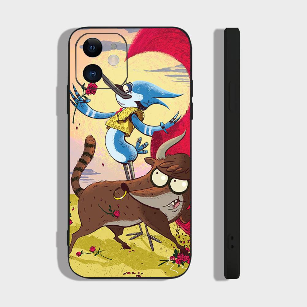 R-regular Cartoon Show Phone Case For IPhone 17 Air 16 15 14 13 Pro Max 11 12 Black Silicone Cover