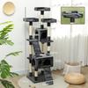 173cm Cat Tree Scratching House, Activity Play Centre, Grey