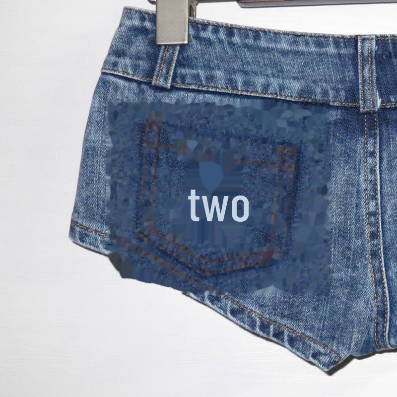 Ultra-Low Waist Slim Denim Hot Pants for Clubbing