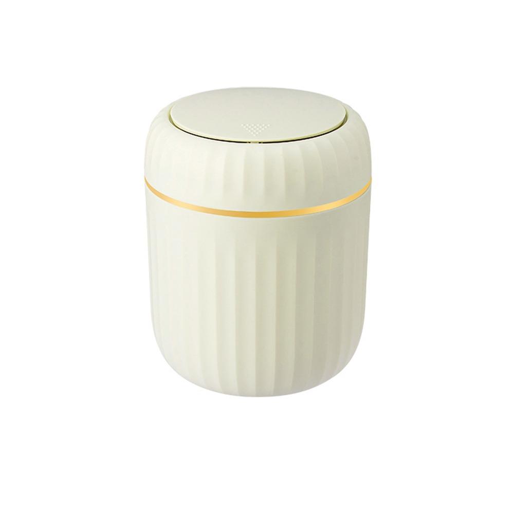 Round/Triangle Small Trash Can with Lid Non-slip Plastic Waste Bin Garbage Organizer  Car