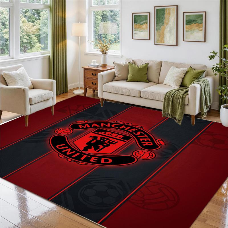 Manchester United Design Kristall Samt Teppich Weiche Dekorative Matte für Schlafzimmer Eingang