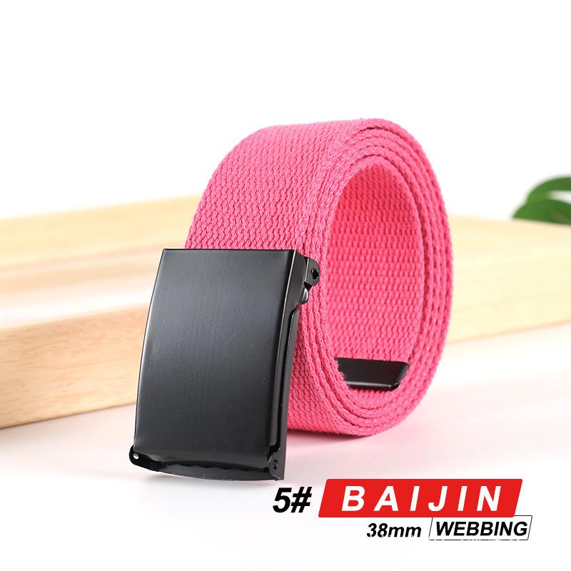Canvas & Leather Multi-Color Casual Waist Belt - Stylish, Easy-to-Match Accessory for Students