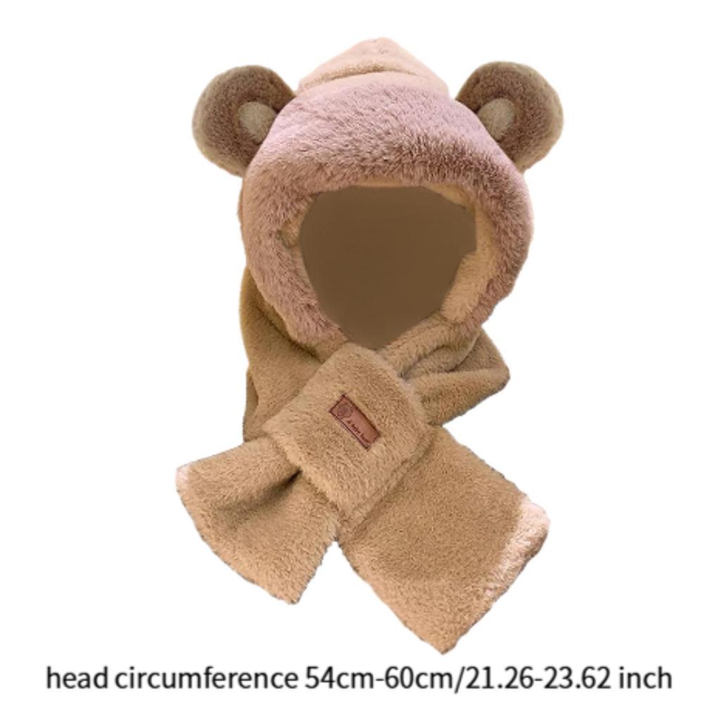 Winter Hat Scarf Set Casual Beanie Comfortable Adorable Plush Animals Hat for Birthday Gift Outdoor Sports Cosplay Parties