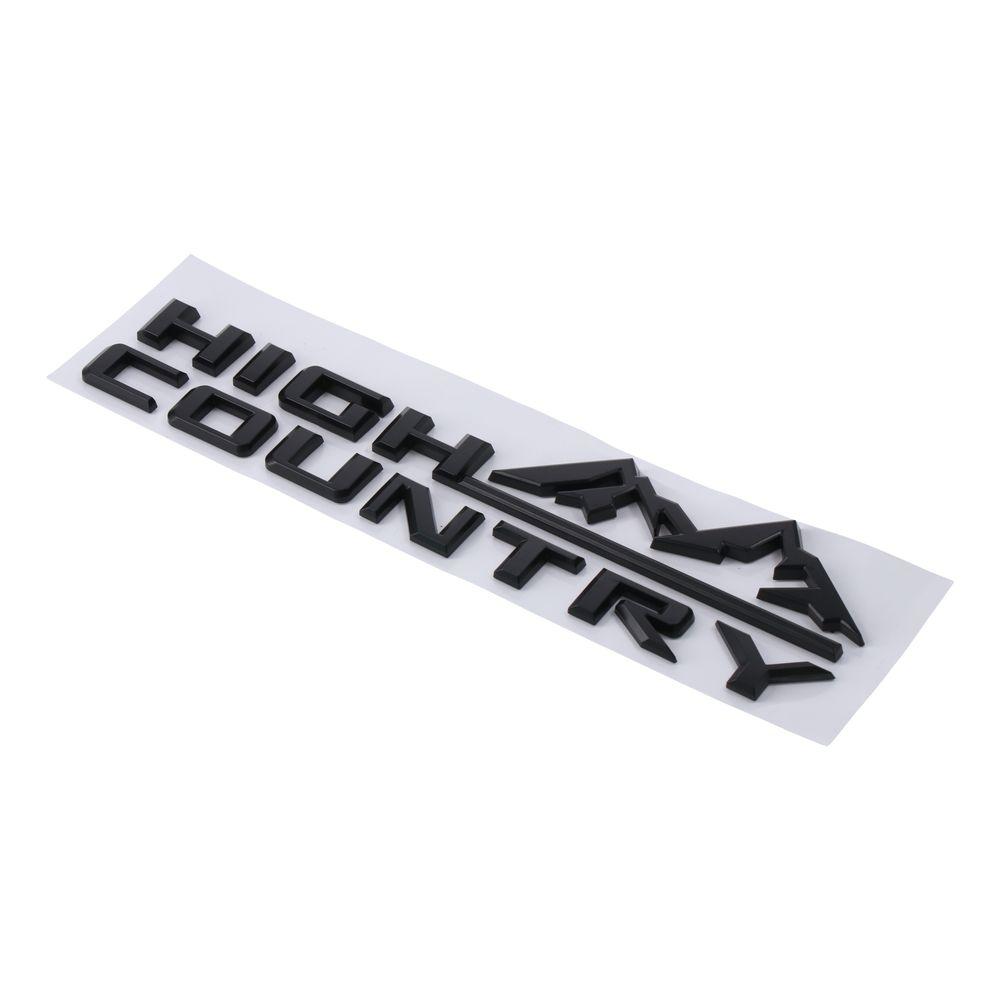 ABS High Country Logo Car Emblem 12.01*2.95in Black Car Bumper Sticker Badge Letter Style Self-adhesive sticker logo