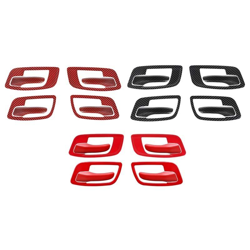  ABS Interior Door Handle Decoration Protective Cover Sticker Fit For Dodge Charger For 300C 2011 Up Exterior Accessories