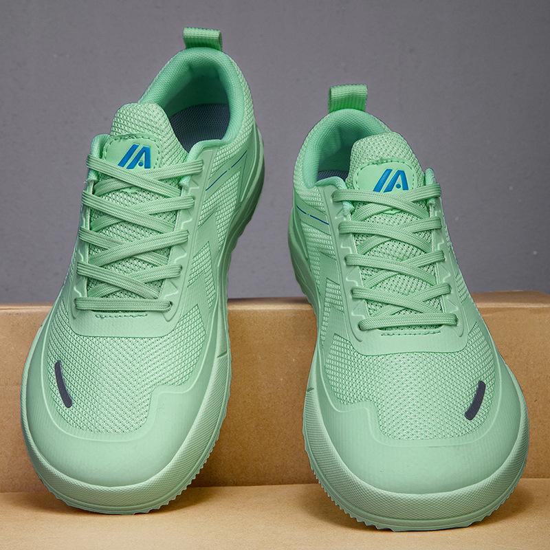 

Large size spring new fashion mesh breathable casual sports shoes wide head running shoes men s shoes 48 зелёный