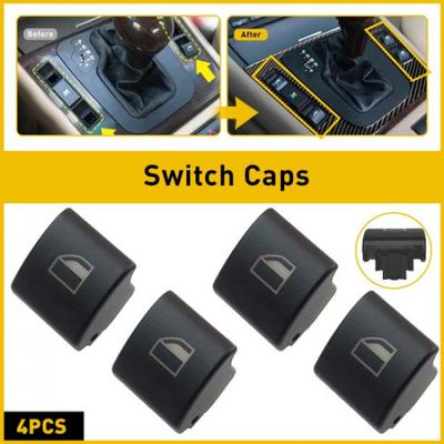 4X Window Switch Button Cap For BMW E46 323i 325i 330i 325xi 330xi X5 X3 E83 EXV