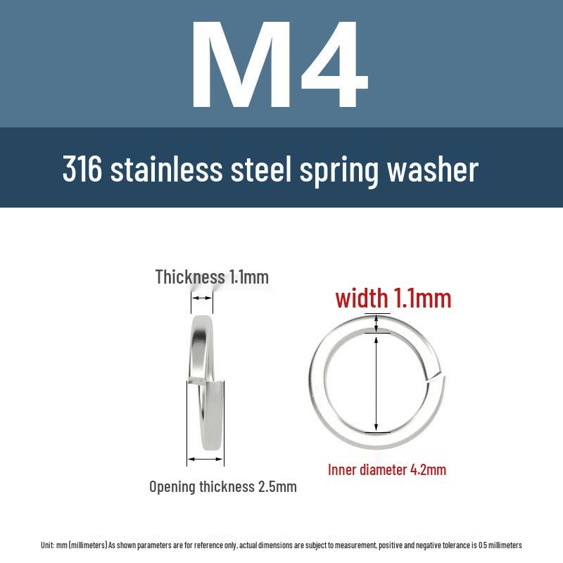 

316 Stainless Steel M4-M16 Lock & Flat Spring Washers