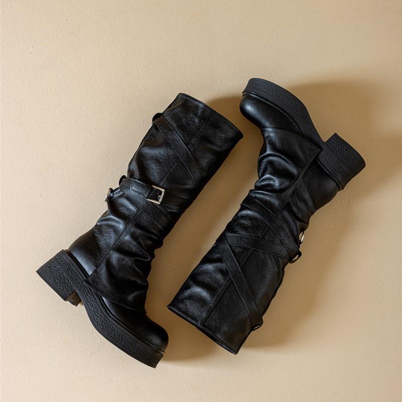 Lady's Riding Boots New Autumn High Heel Boots For Women Fashiona Internal Height Increasing Princess Slim Boots For Women
