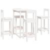 VidaXL Bar Set 5 Pcs Bistro Furniture Set Dining Room Furniture Kitchen Pub Furniture Indoor White 3124743
