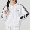 Adidas Three-Stripe Hooded Sports Jacket Women Jackets White IK8387