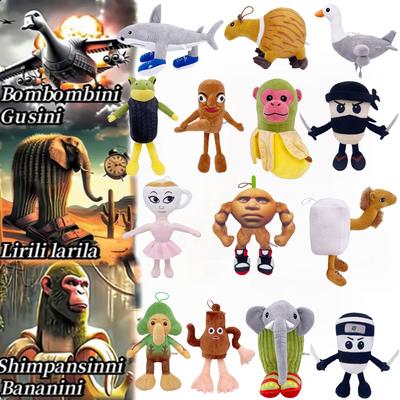 39 Stil Tralalelo Tralala Plüsch Tungtungtung Italienische Gehirnfäule Al Tralalero Tralala Plüschpuppe Gefüllt Weiches Kissen Kundenspezifisches Spielzeug