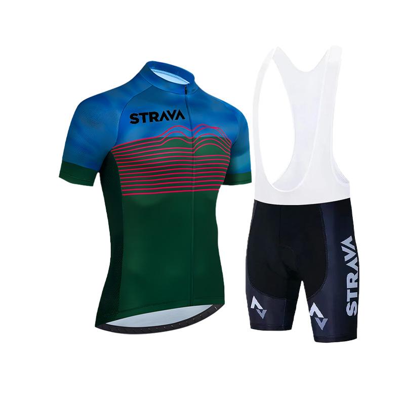 Short-sleeved Men's Tight-fitting Quick-drying Breathable Mountain Road Bike Cycling Suit 2026 Summer Breathable Cycling Suit Set