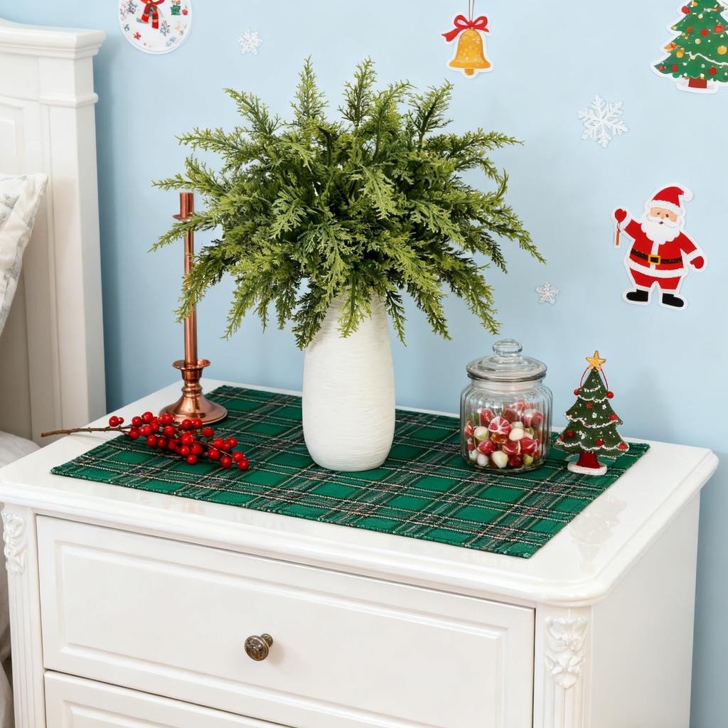 Artificial Plants Cypress Leaves Christmas Tree Party Home Bedroom Table Arrangement Decoration Outdoor Courtyard Wedding Flower