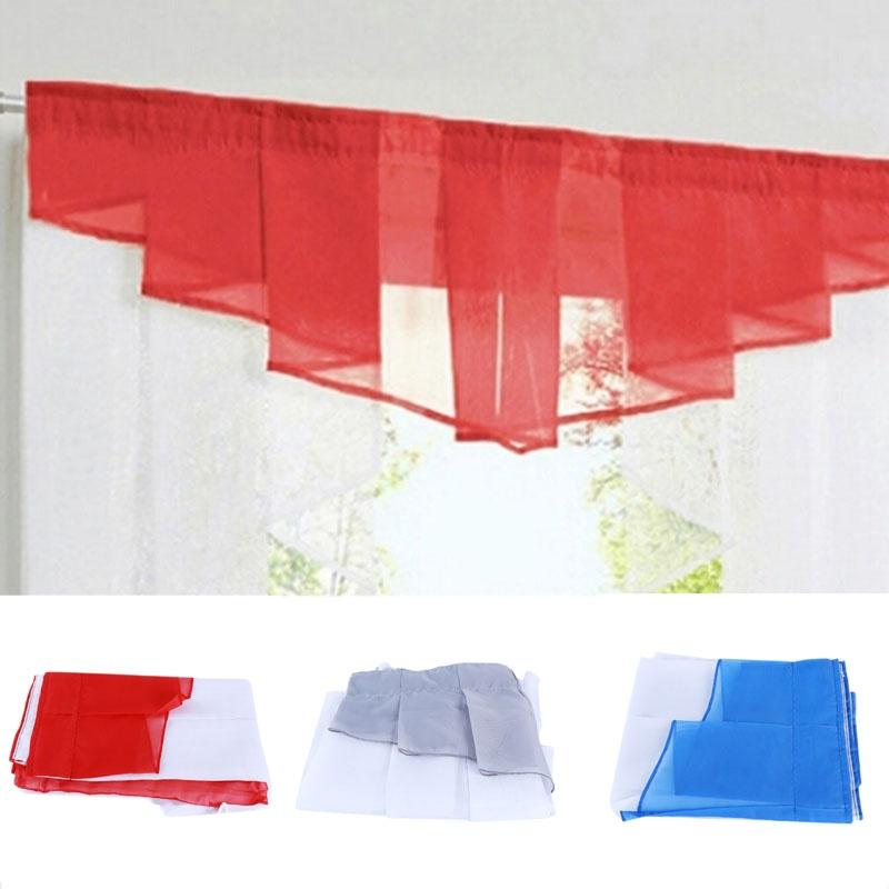 Buy Home Fashion Fold Window Curtain Balcony Kitchen Curtains at