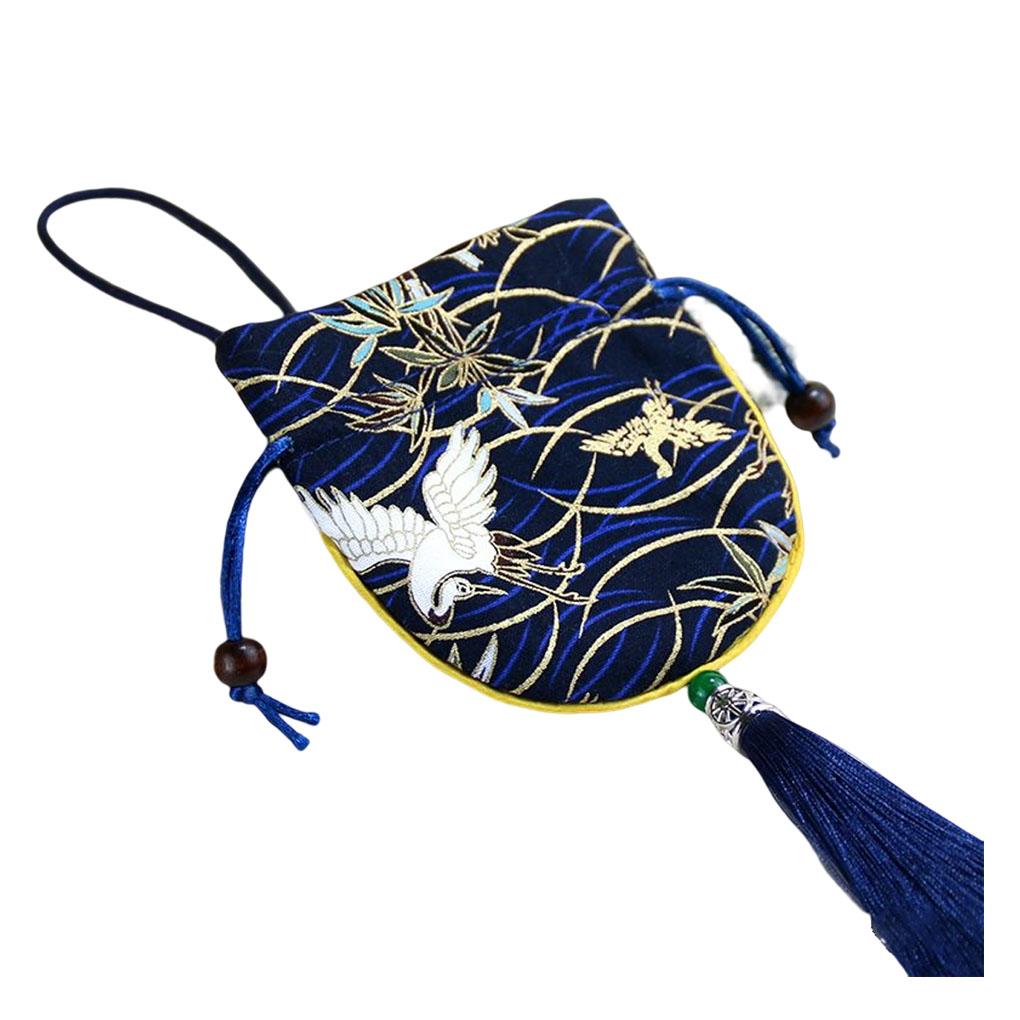 Sachet Bag Portable Traditional Chinese Style Hanging Bags with Tassel Pouch Printing Pattern Pocket Party Favor