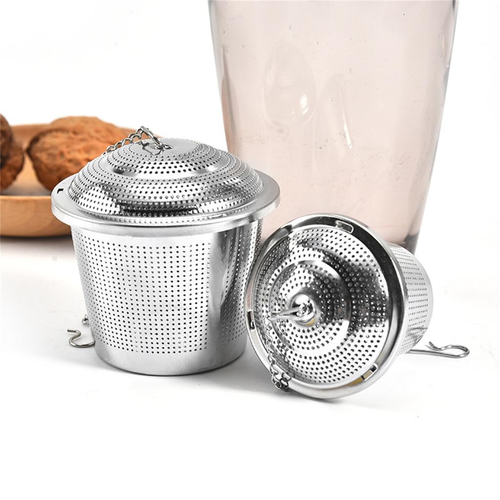 Infuseur à thé en feuilles mobiles, boule à thé réutilisable en acier inoxydable, passoire à thé à mailles fines 2 pièces