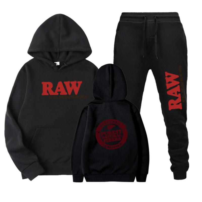 

Толстовки с капюшоном, мужские красные RWA с круглым принтом, толстовка в стиле Харадзюку, осенне-зимний комплект, пуловер, модный комплект