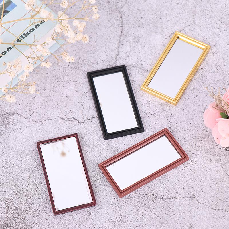1Pc 1/12 Dollhouse Miniature Mirror Wall Room Mirror Doll House Accessories