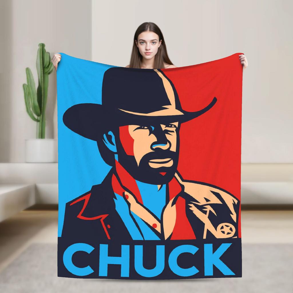 Norris Actor Vintage Poster Throw Blanket Soft Comfy Funny Blanket  For Sofa Home Travel Flannel Bedspread Bed Cover