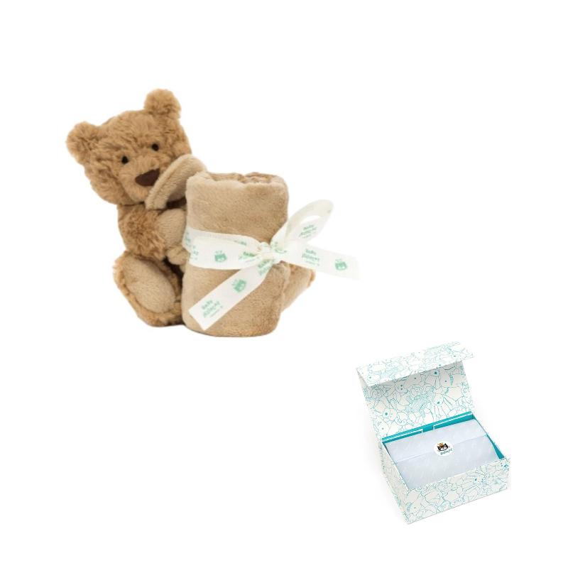 

JELLYCAT Серія Ведмедиків Barcelo Рушник-Компаньйон Лялька Плюшева Лялька Маленький Висота Рушника 34 см Довжина Blue Box