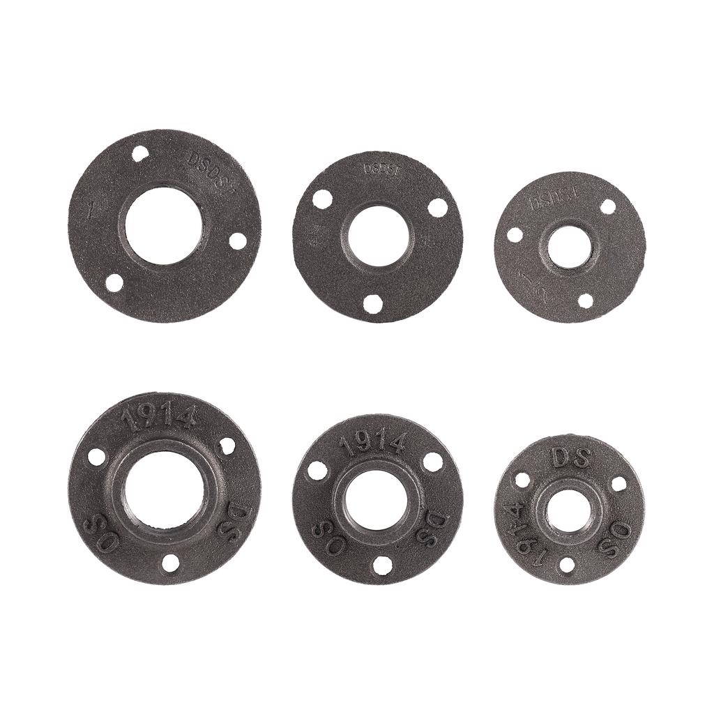 Floor Flange 1/2" 3/4" 1" Female Thread Pipe Flange Industrial Plastic Iron Pipe Fittings Garden Decorative Supplies