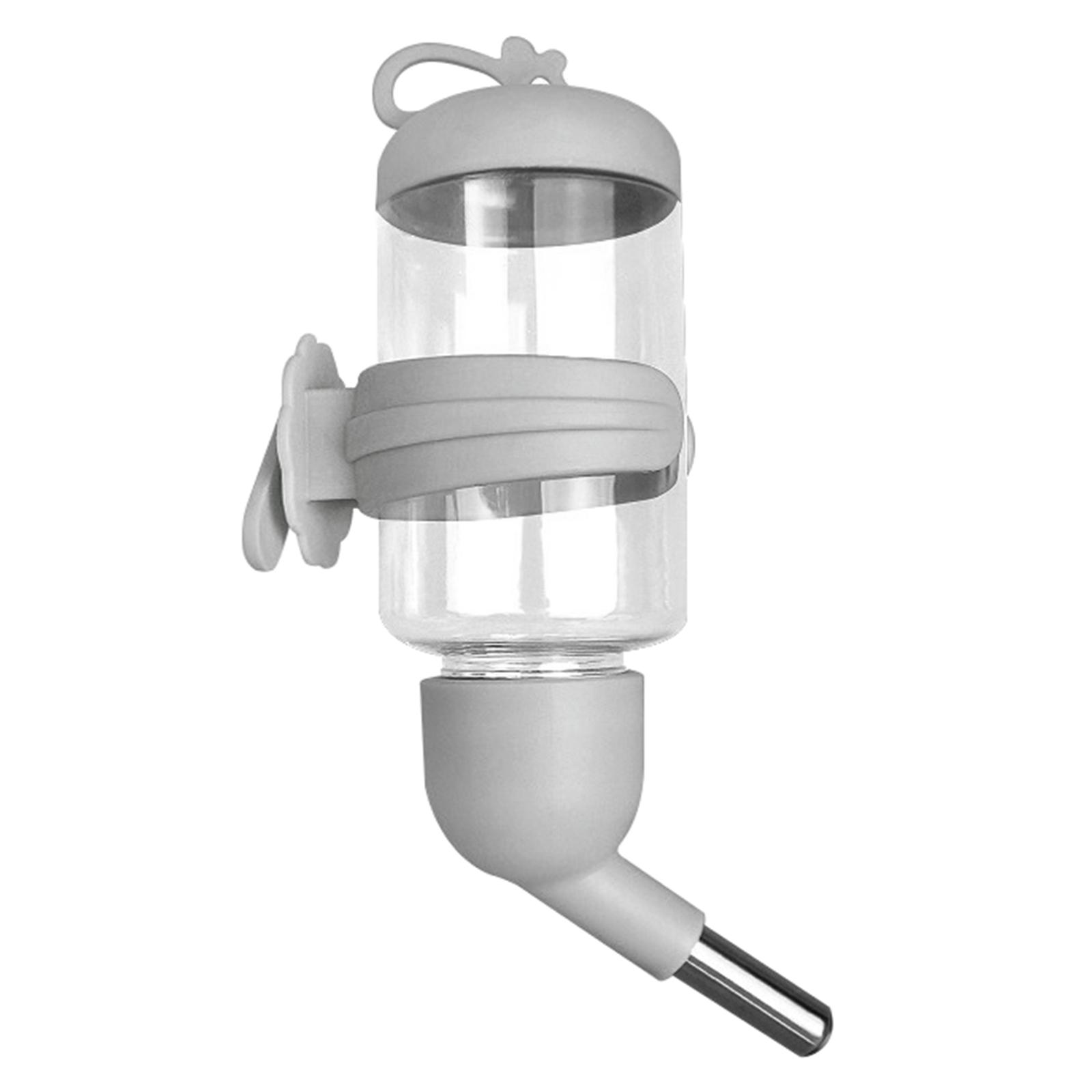 

Поїлка для хом яка Пластикова пляшка з водою Диспенсер Годівниця Висяча тварина Морська свинка Білка Кролик Фонтан з питної труби S сірий