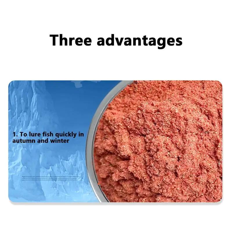 Concentrated Fish Attractant Blood Worm Powder 1 Bag Universal Red Worms Bait Scent for Herring Carp - Fish Scent Attractant