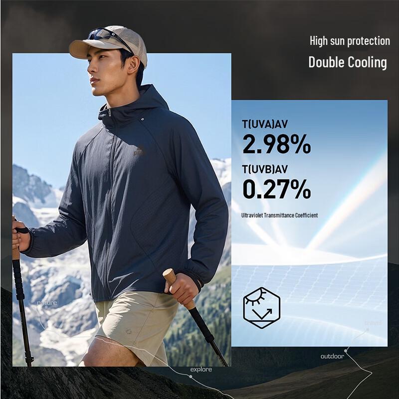 Peak Men's Cloud-Feel Ultralight 41g UV Protection Outdoor Jacket