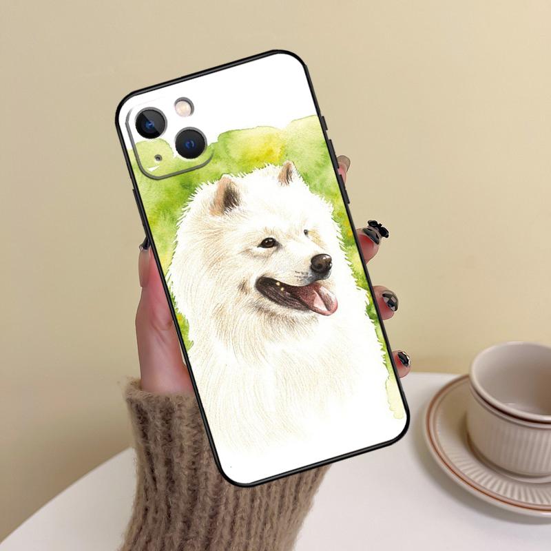Cartoon Samoyed Dog Phone Case For iPhone 11 15 12 13 14 16 Pro Max 7 8 Plus X XR XS Mas Shell Cover