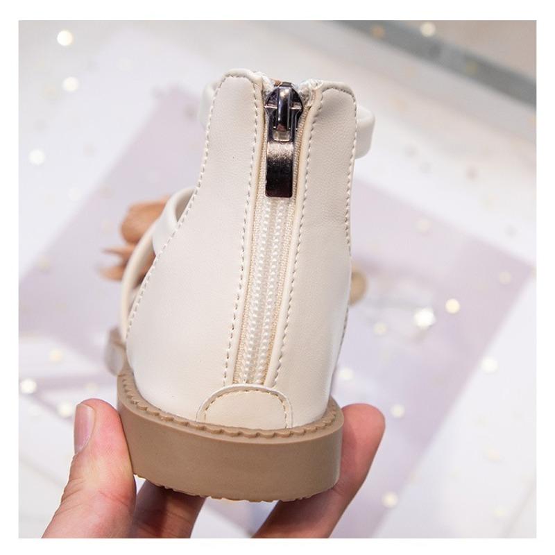 Neue Sommer-Sandalen für Mädchen - Koreanischer Stil, Florale Römische Prinzessinnen-Sandalen, Vielseitige Strandschuhe für Kleine Mädchen