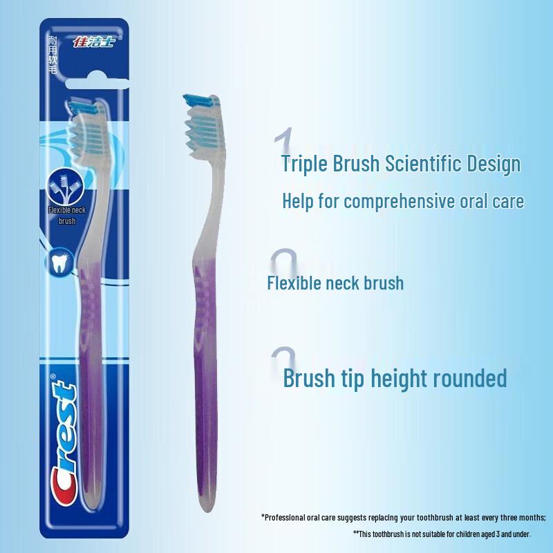 Crest Triple Care Velvet Gum Protection Soft Toothbrush, 3-Pack