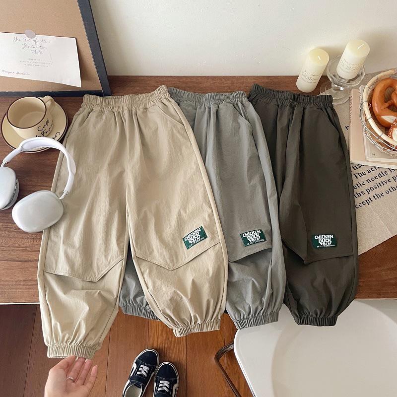 Boys' Quick-Dry Cargo Pants: Korean-Style Casual Summer Wear
