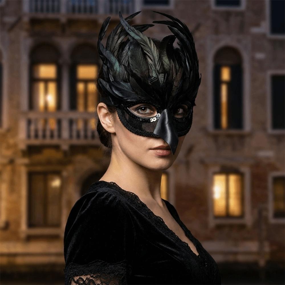 Bird Mouth Half Face Mask Gothic Style Masquerade Mask Makeup Accessory Crow Mask Carnival Event