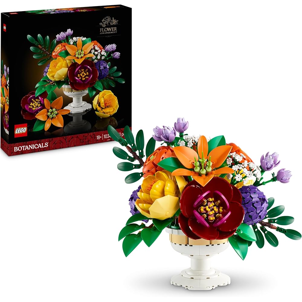 

LEGO Botanical Flower Arrangement Toy Building Blocks for Home Decor Gift for Men and Women 10345