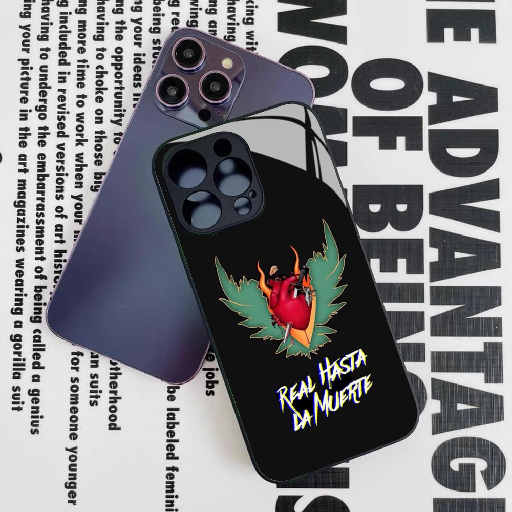 Fashion Hot Rapper Anuel AA Phone Case for Iphone 17 16 15 14 12 11 13 Pro Max Mini X Air Puls Black Glass Cover