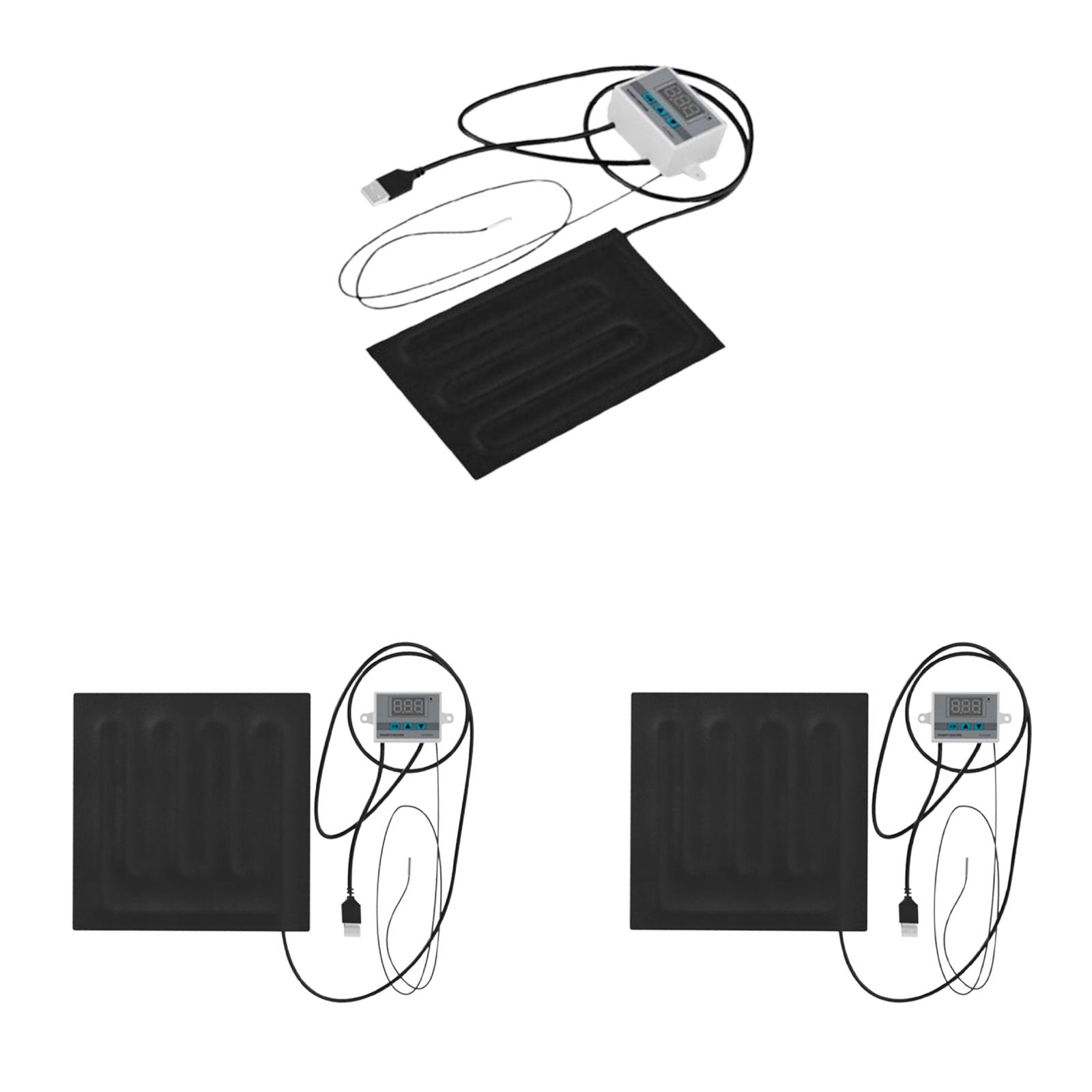 

Reptile Heating Pad Terrarium Heating Mat Adjustable Temperature Portable Mat 22cmx22cm