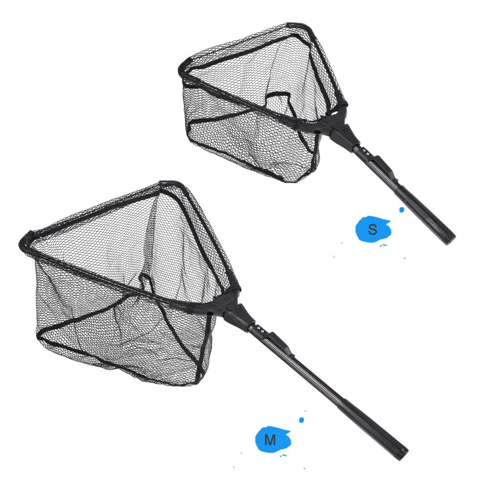 Folding Fish Landing Net Portable Collapsible Triangular Fly Fishing Net Fish Catching or Releasing