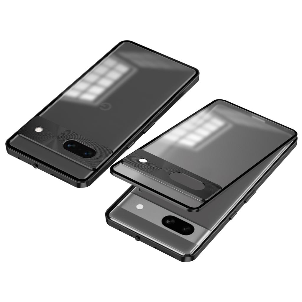 For Google Pixel 7a Case Pop-Up Lock Aluminium Alloy+PC Full Protection Phone Cover
