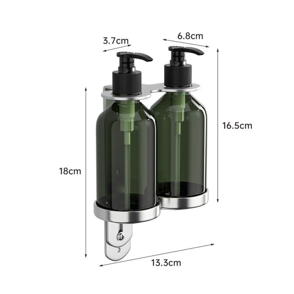 Plastic Manual Soap Dispenser Stainless Steel Pump Bottle Holder Wall Mounted Soap Dispenser  Hotel