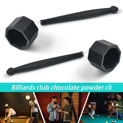 Achteckiger Pool-Queue-Kreidehalter, tragbar, schwarze Kunststofftasche, Snooker-Kreidehalter, Billard-Zubehör, Enthusiasten, Geburtstagsgeschenk