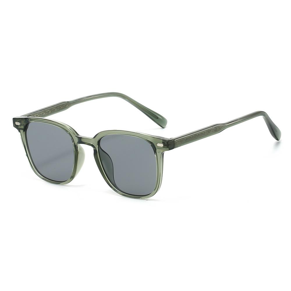  New TR90 Ins Popular Fashion Rectangle Sunglasses Women Retro Green Shades UV400 Men Trending Square Sun Glasses